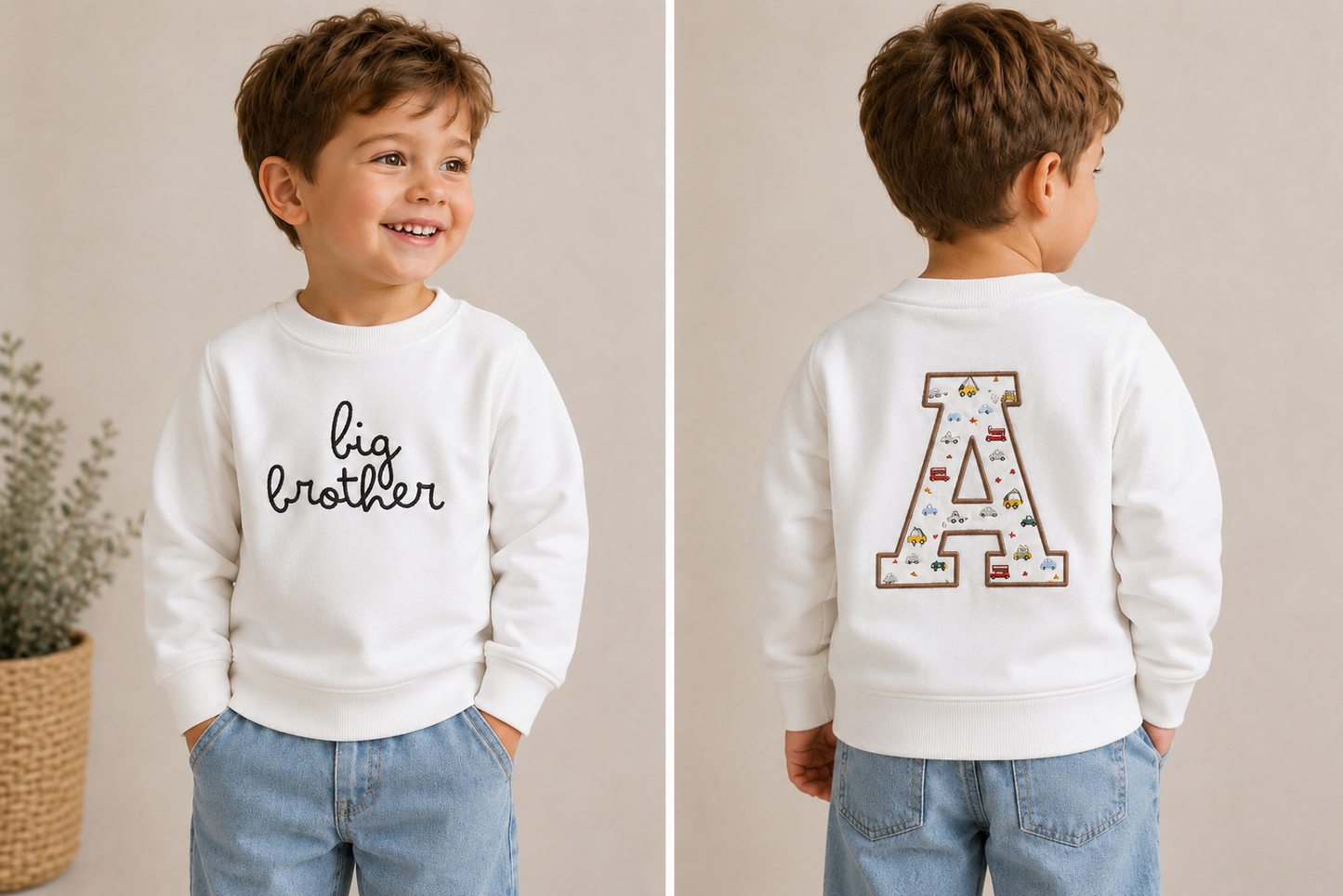 Sudadera Hermanos Personalizada 🤍